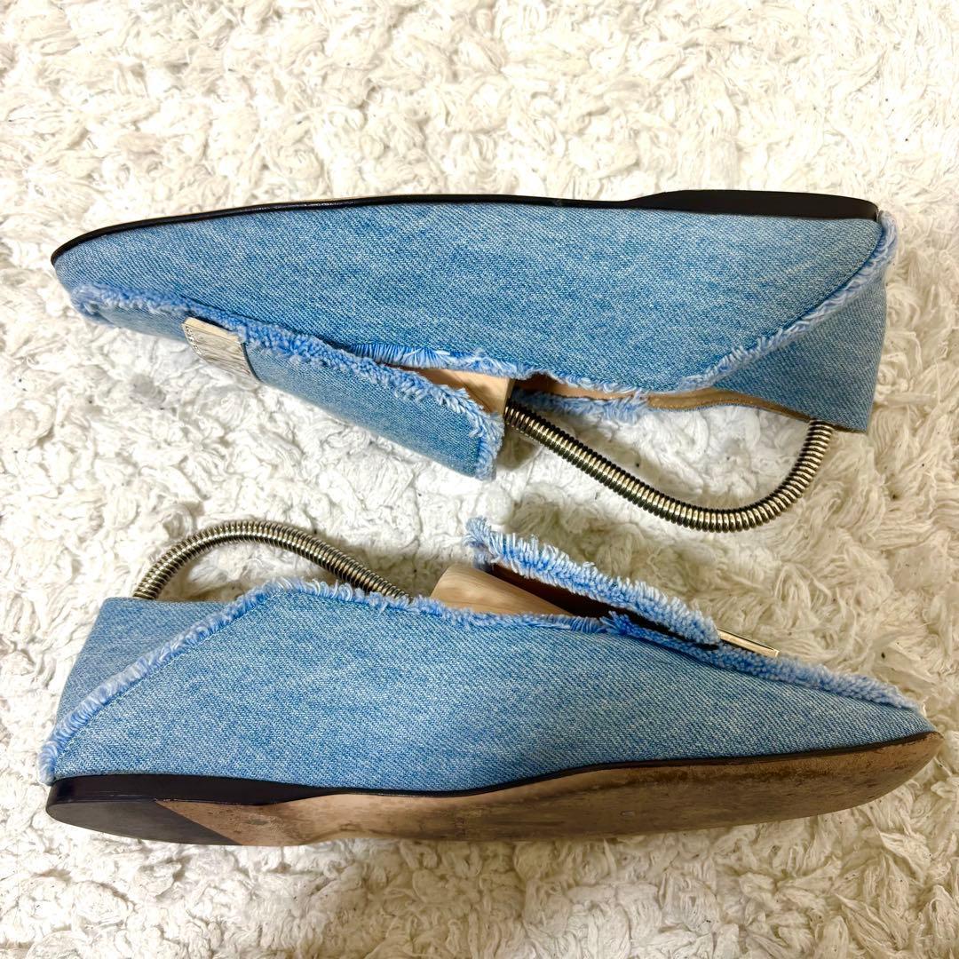✨美品✨セルジオロッシ sr1 デニム スリッポン フラット スリッパ 38