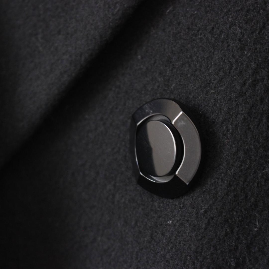 カシミヤ100% ダブルブレストチェスターコート Lサイズ ブラック