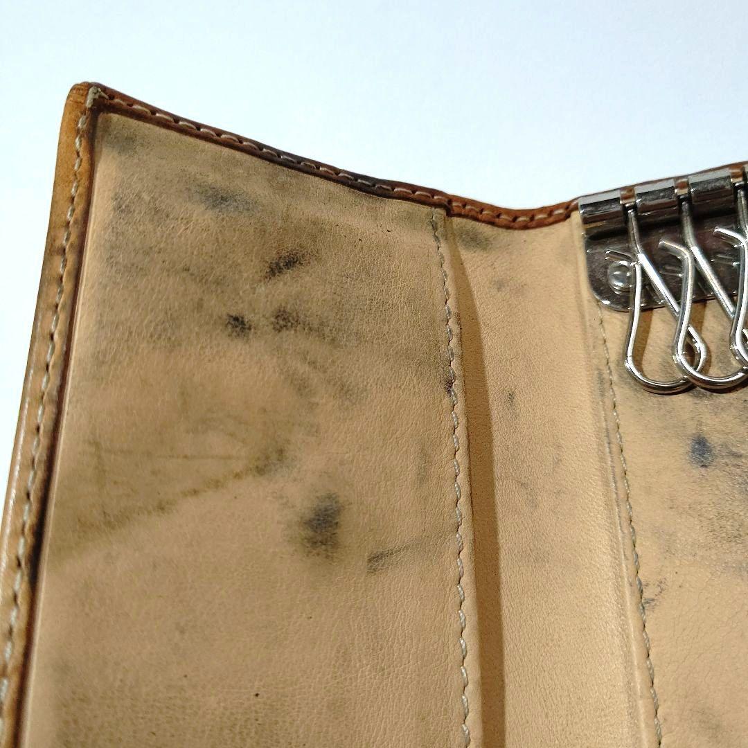 ChristianDior ベージュ系 キーケース ハートチャーム付き