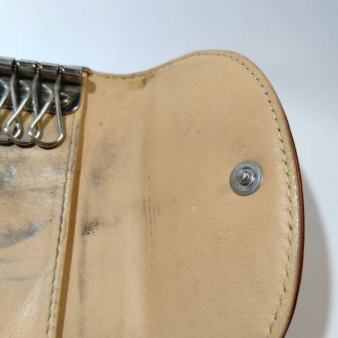 ChristianDior ベージュ系 キーケース ハートチャーム付き