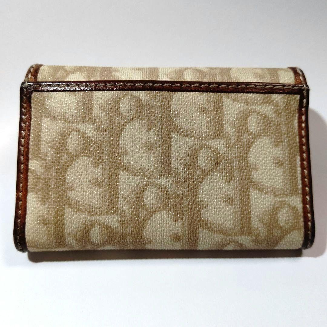 ChristianDior ベージュ系 キーケース ハートチャーム付き