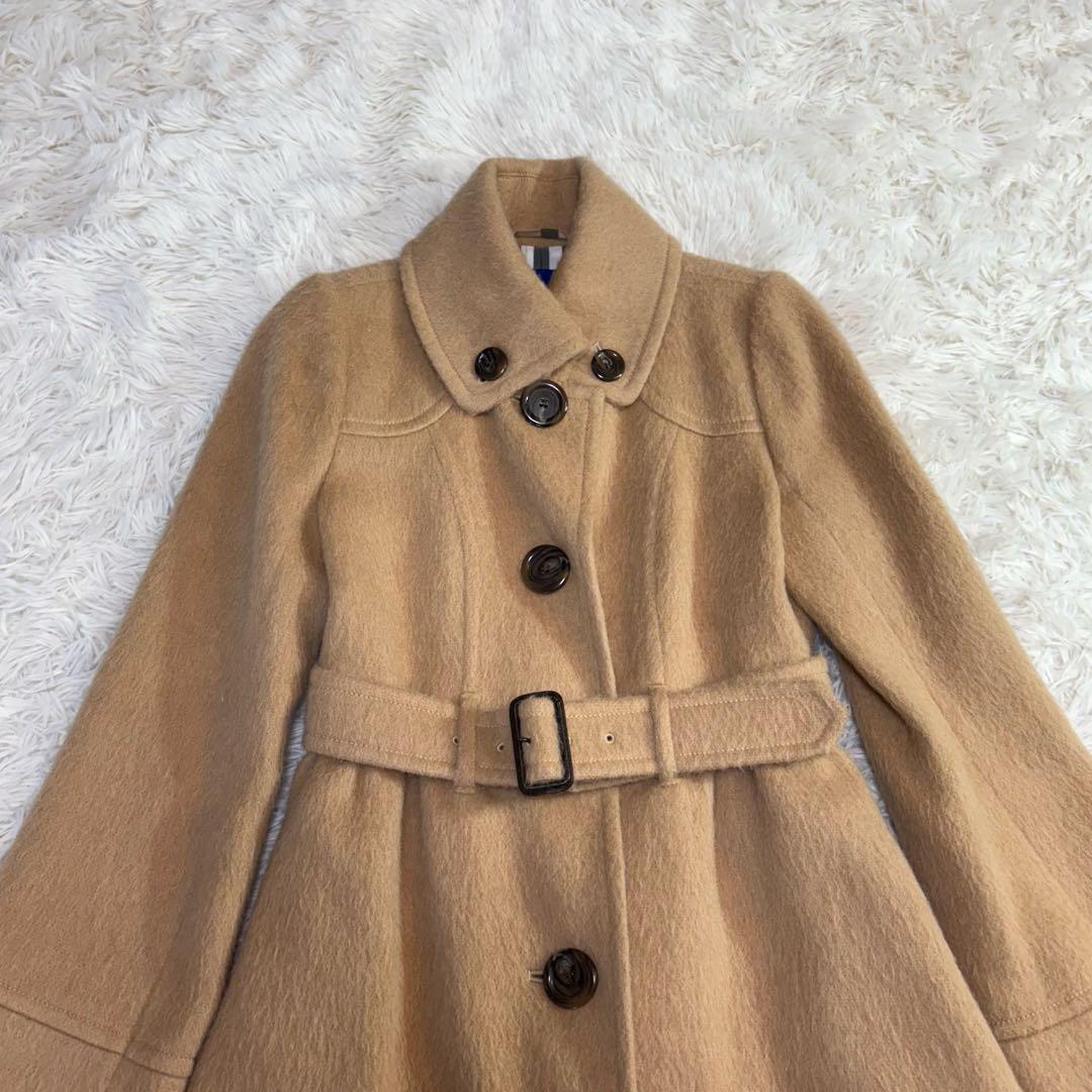 YUNA様バーバリー アルパカ ショールカラー コート ノバチェック 38