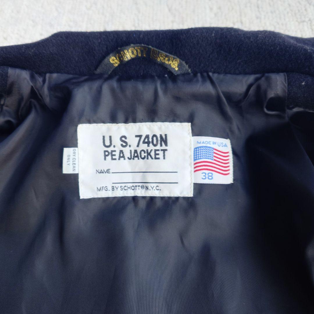 ショット エンブレム付き ウールピーコート 　38