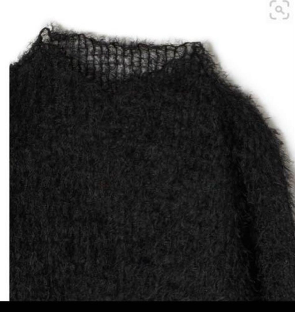 ANAYI 黒 ニット フェザー　ブラウス　ニット　トップス