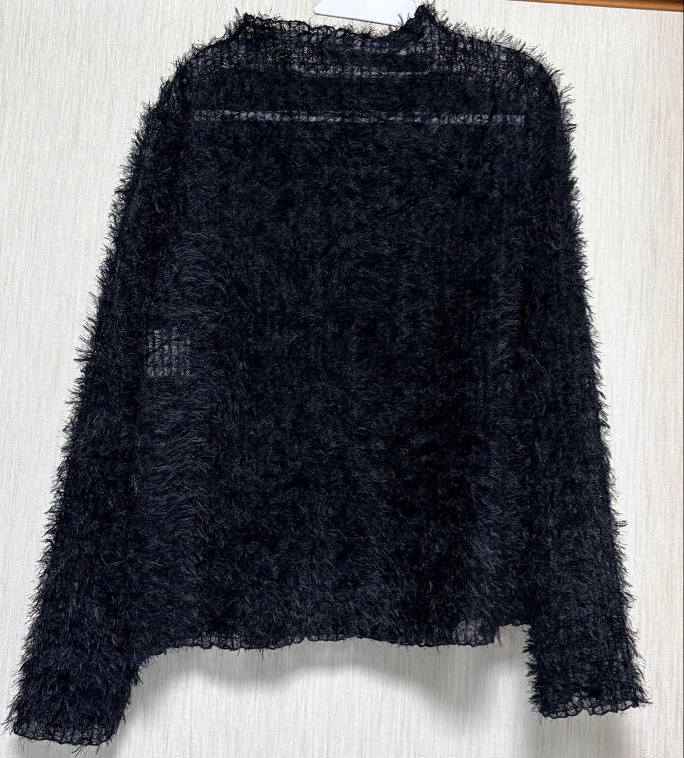 ANAYI 黒 ニット フェザー　ブラウス　ニット　トップス
