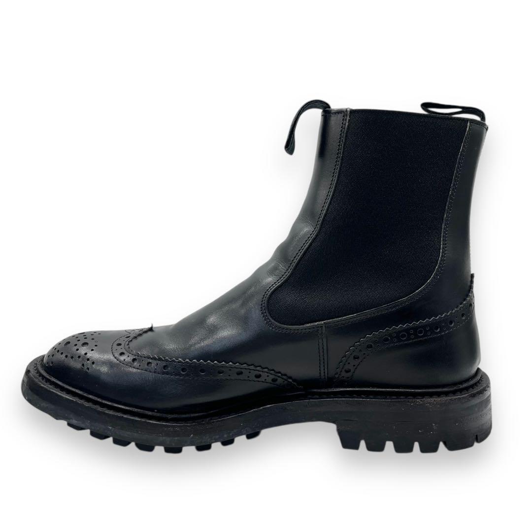 極美品■トリッカーズ ヘンリー サイドゴアブーツ メンズ ブラック7.5