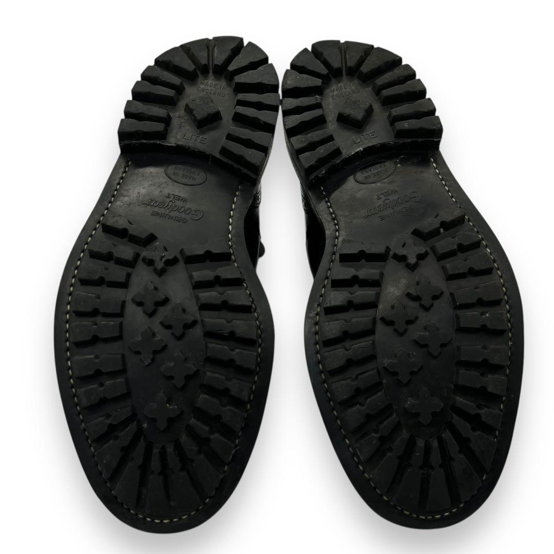 極美品■トリッカーズ ヘンリー サイドゴアブーツ メンズ ブラック7.5