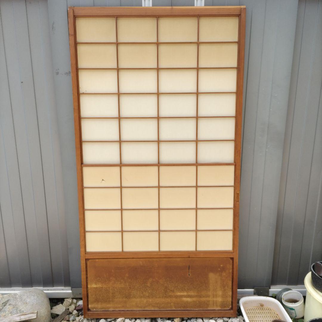 雪見障子　障子　建具　昭和レトロ　古民家　４枚組　リフォーム