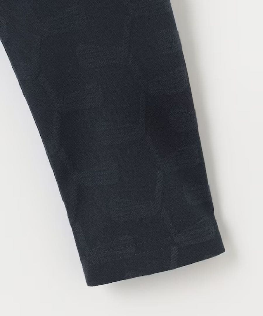 新品 23区【WOMEN】クラブジャガード柄 モックネックシャツ ネイビー M