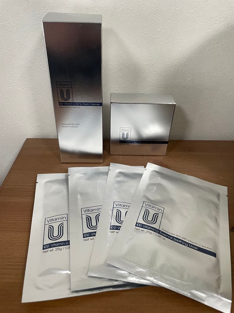 CU SUKIN サンセラム & フェイスマスク 4パック&洗顔