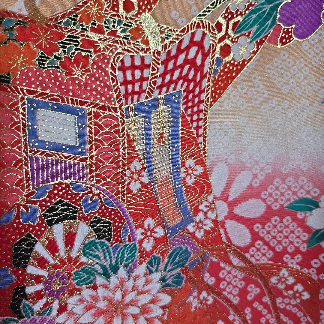 No51　正絹　女の子お祝い着物　産着　長襦袢付き　七五三