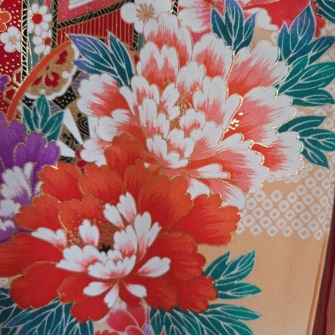 No51　正絹　女の子お祝い着物　産着　長襦袢付き　七五三