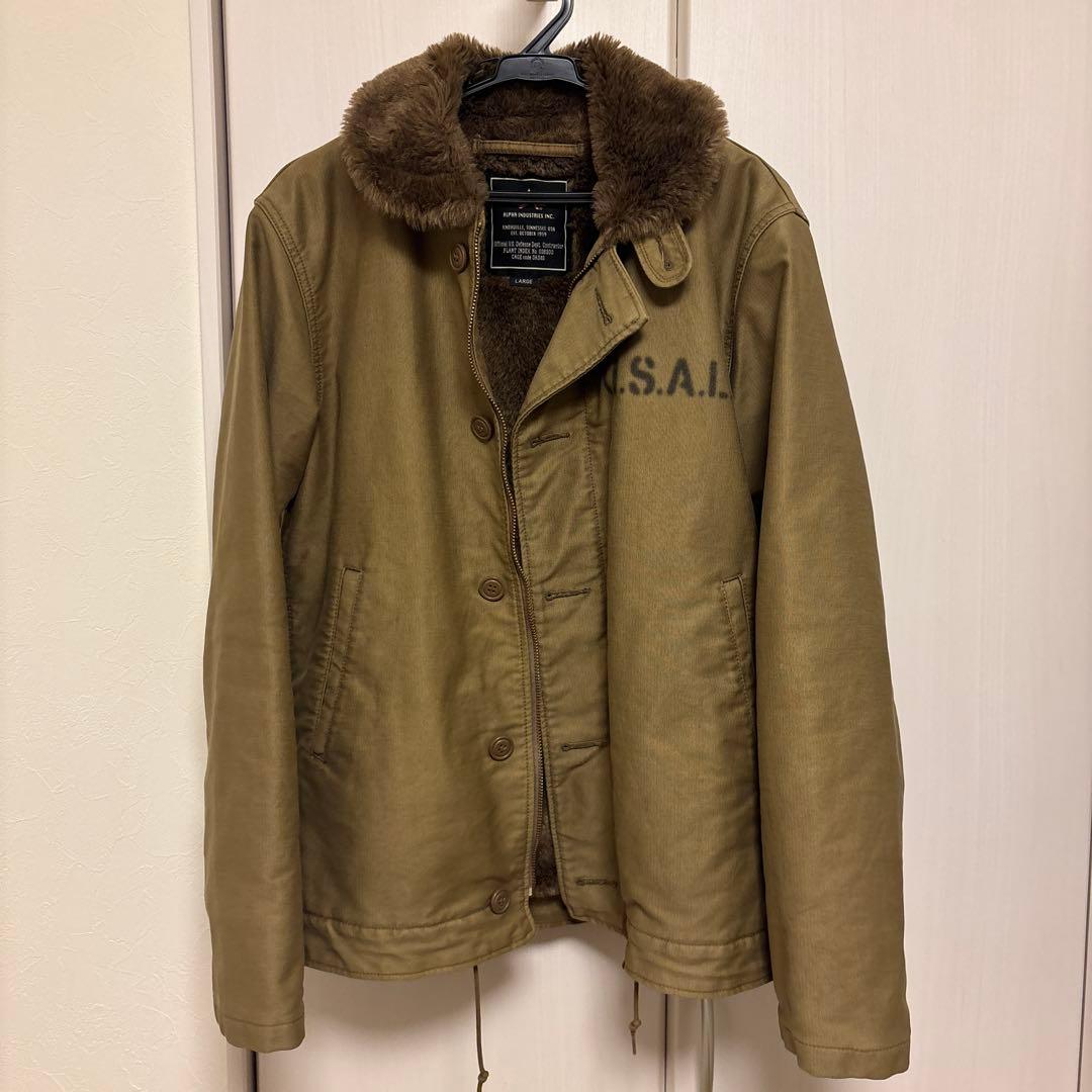 ALPHA INDUSTRIES ミリタリージャケット Lサイズ カーキ