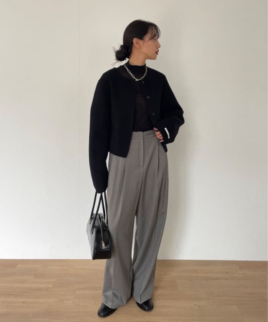 週末限定価格　Didot.showroom ノーカラーウールジャケット