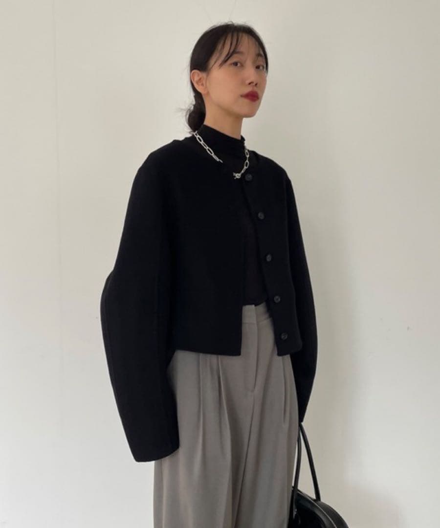 週末限定価格　Didot.showroom ノーカラーウールジャケット