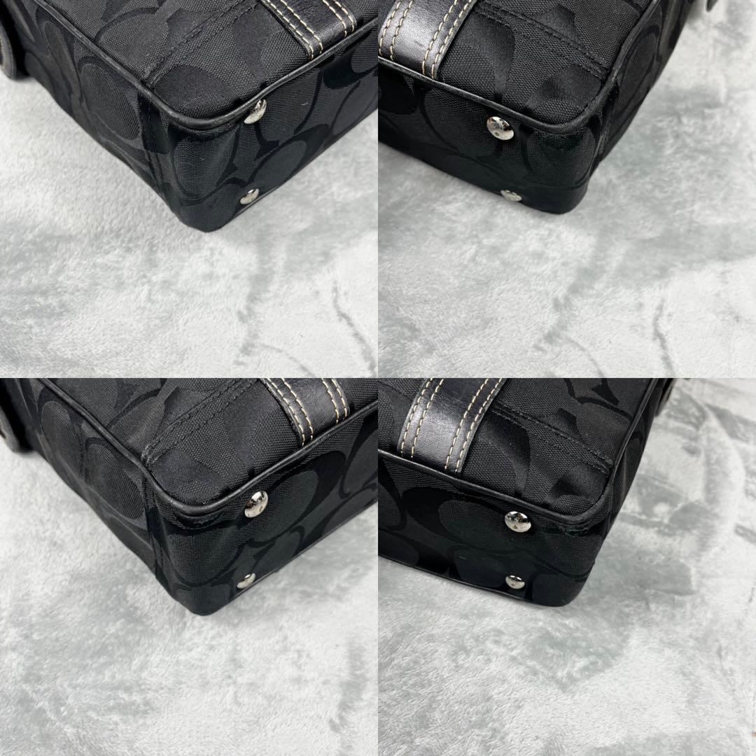 Coach トートバッグ A4 ブラック 黒 シグネチャー ターンロック