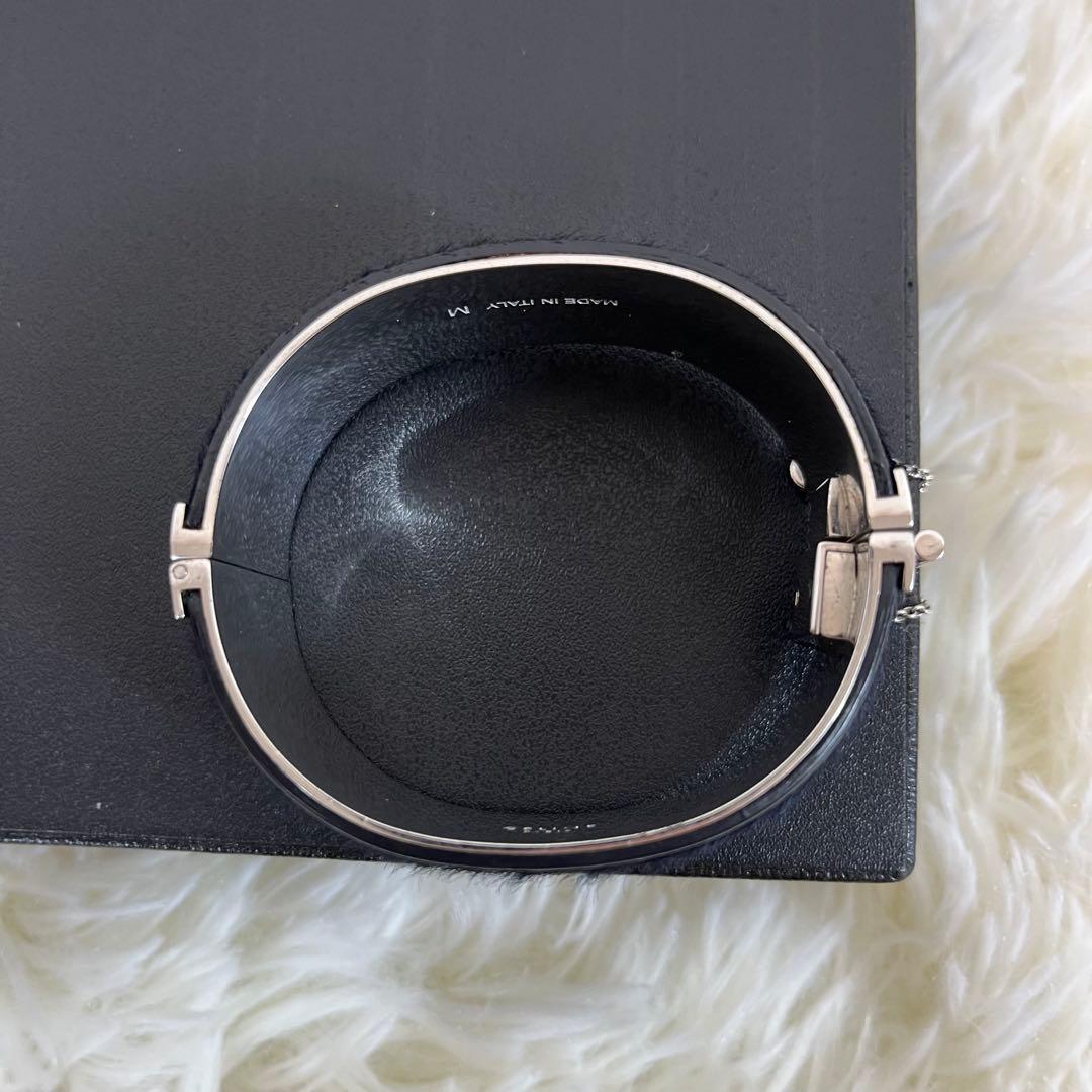 セリーヌ　マンシェット　ブレスレット　ハラコ　黒