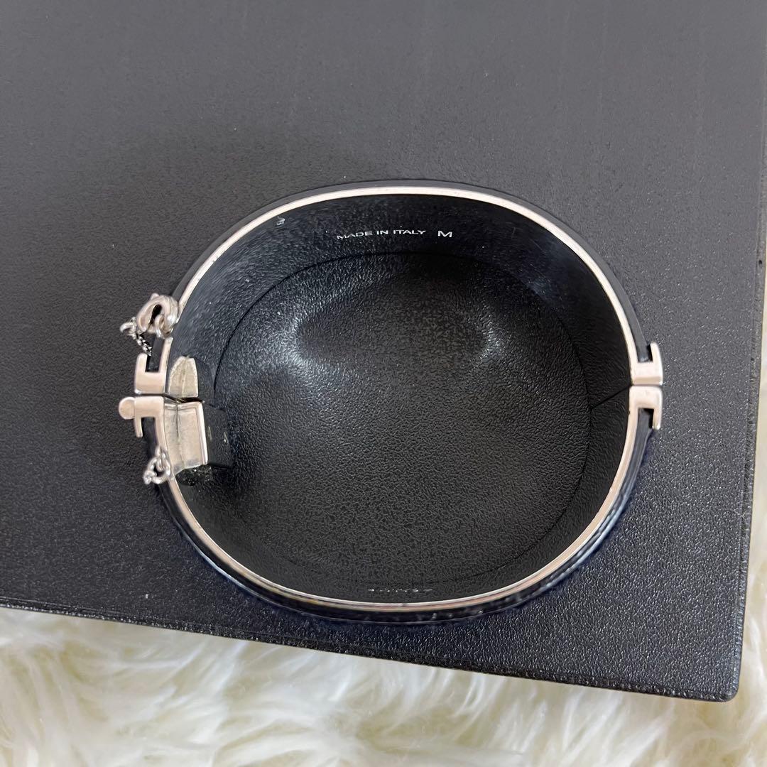 セリーヌ　マンシェット　ブレスレット　ハラコ　黒