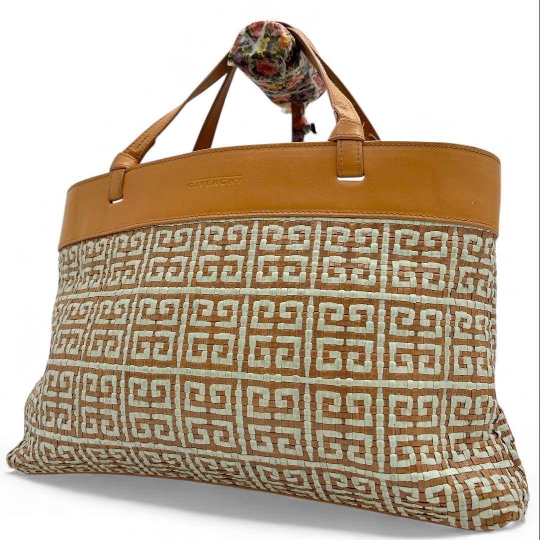 良品　ジバンシー　トートバッグ　ハンド　カゴ　ロゴ　A4◎　肩掛け◎