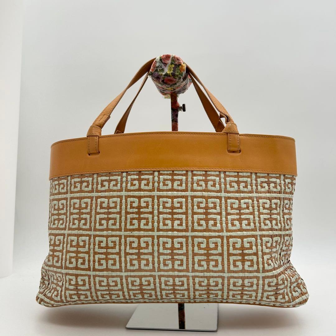 良品　ジバンシー　トートバッグ　ハンド　カゴ　ロゴ　A4◎　肩掛け◎