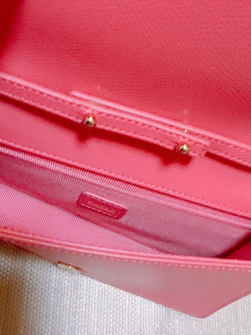FURLA ピンク レザー ショルダーバッグ クロスボディ