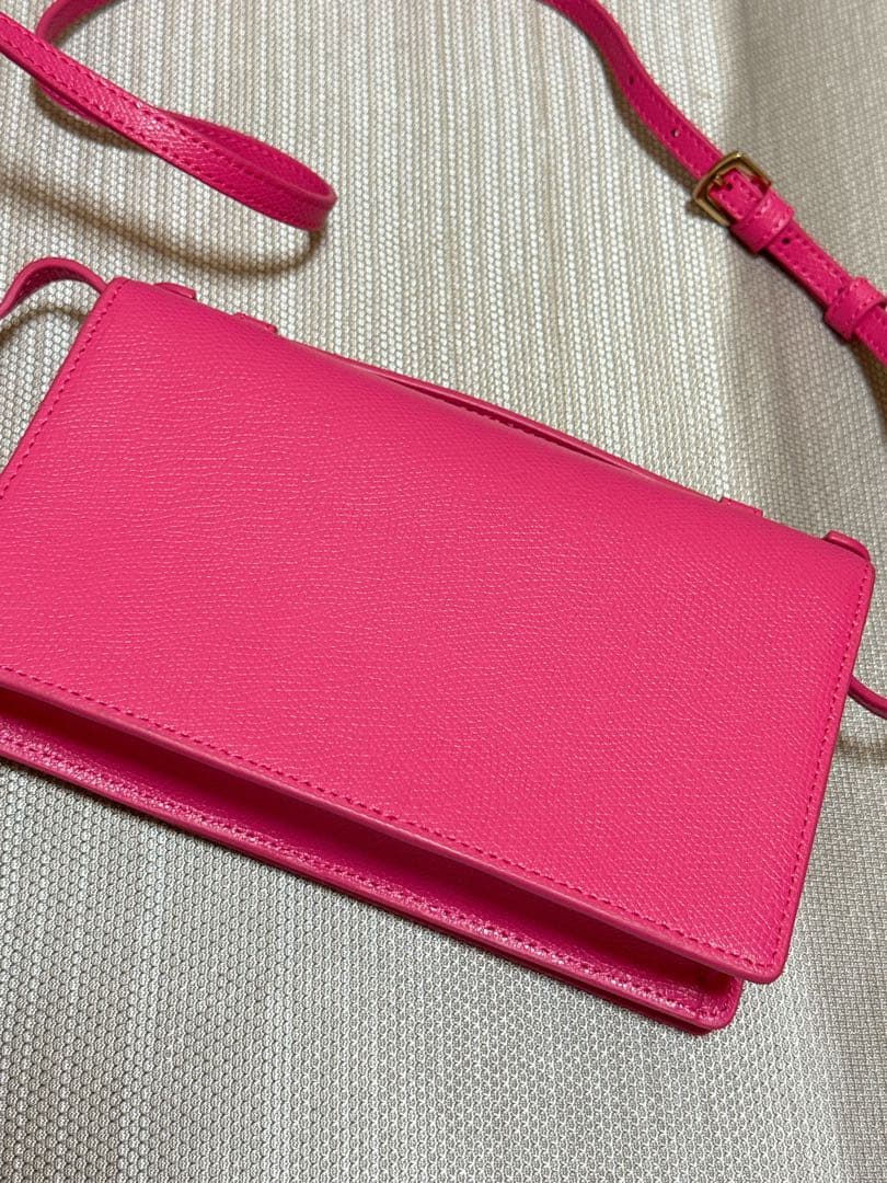 FURLA ピンク レザー ショルダーバッグ クロスボディ