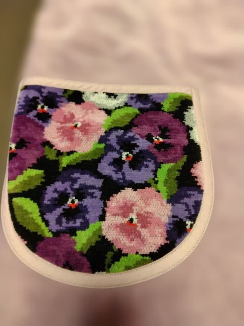 【タグ付新品】Hotman シェニールハウスエプロン ピンクパープル タオル地