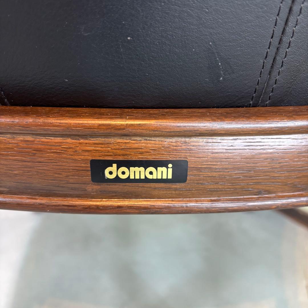 カリモク ダイニングチェア 1脚 本革 黒【domani】送料込