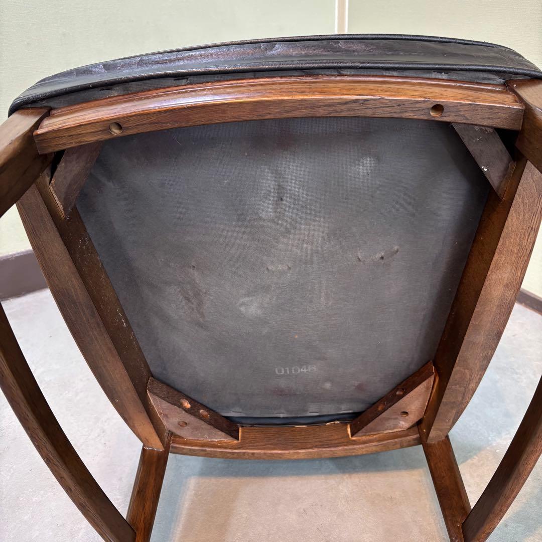 カリモク ダイニングチェア 1脚 本革 黒【domani】送料込