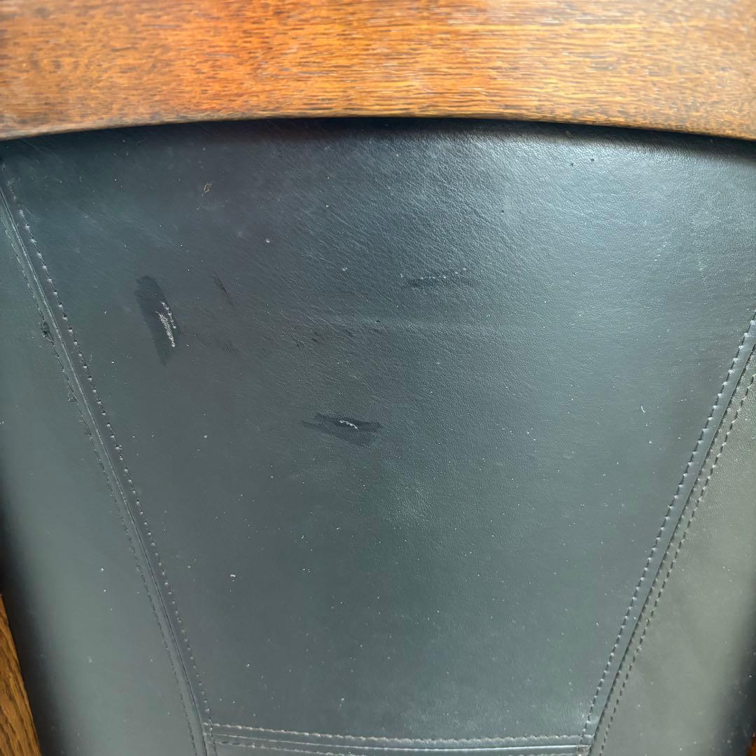 カリモク ダイニングチェア 1脚 本革 黒【domani】送料込