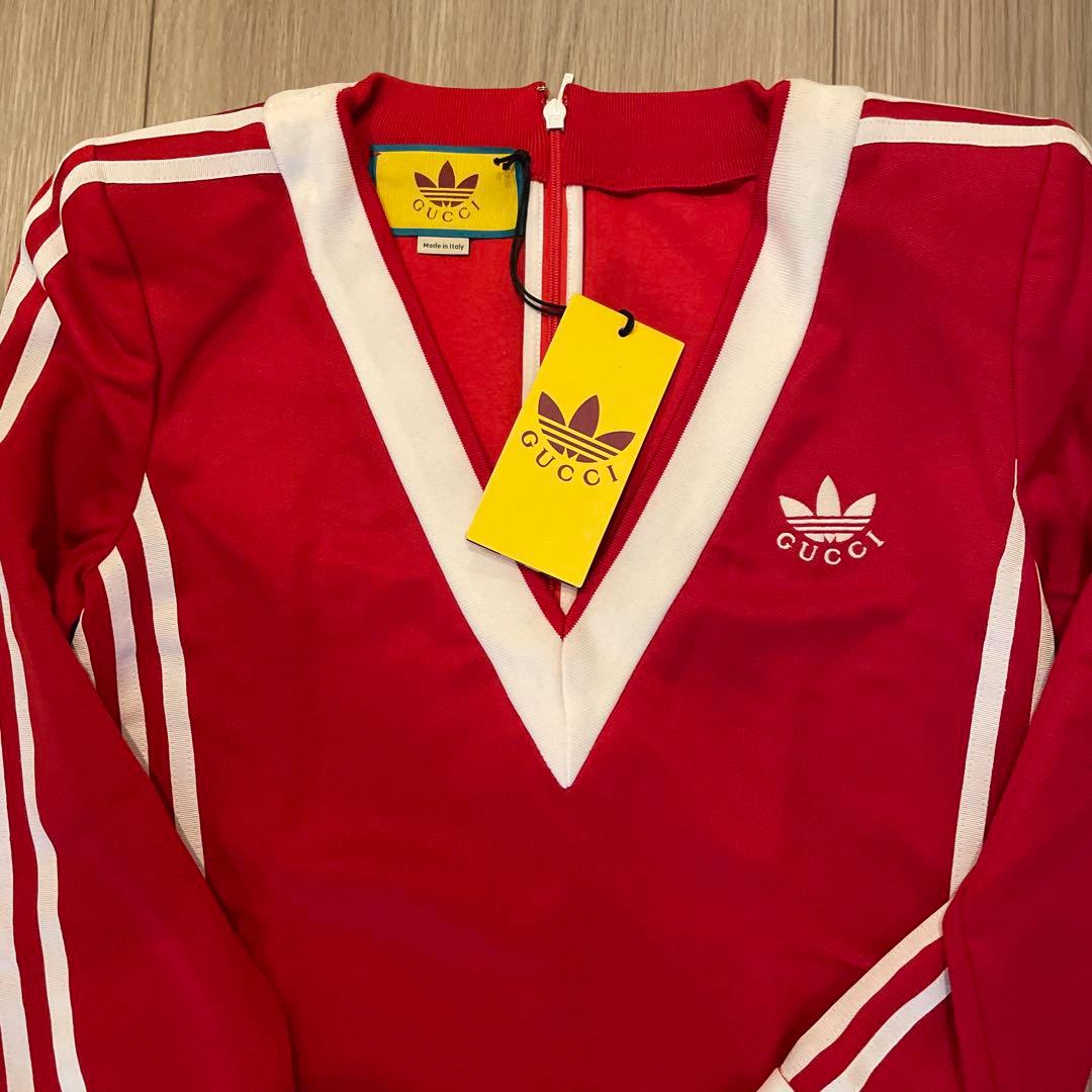 【新品未使用】グッチ　アディダス　サイドストライプワンピース 712711