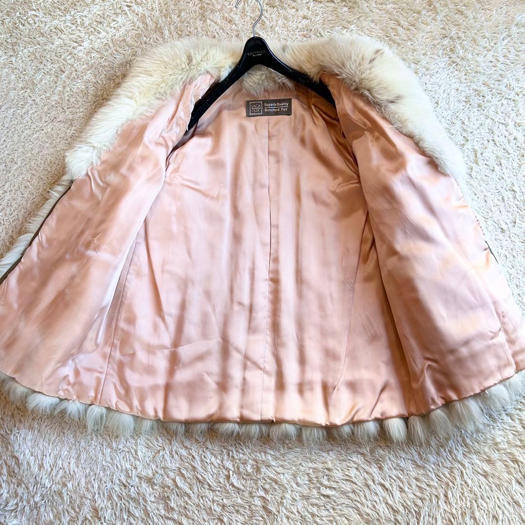 【美品✨️本毛皮】 肉厚サガフォックス SAGA FOX 銀タグ 高級 コート