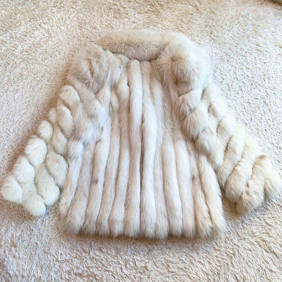 【美品✨️本毛皮】 肉厚サガフォックス SAGA FOX 銀タグ 高級 コート