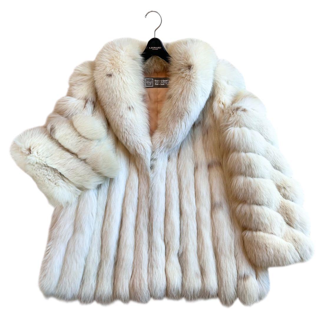 【美品✨️本毛皮】 肉厚サガフォックス SAGA FOX 銀タグ 高級 コート