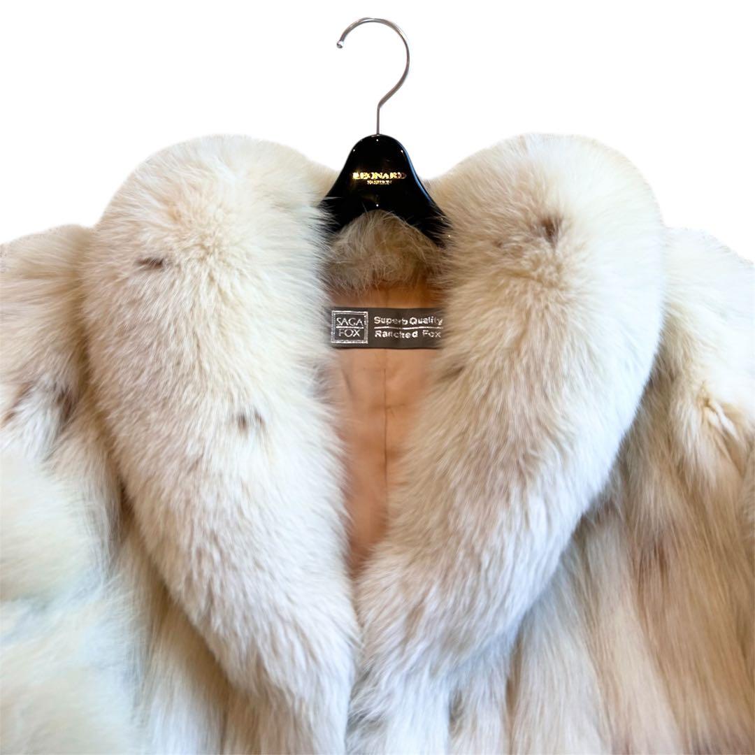 【美品✨️本毛皮】 肉厚サガフォックス SAGA FOX 銀タグ 高級 コート