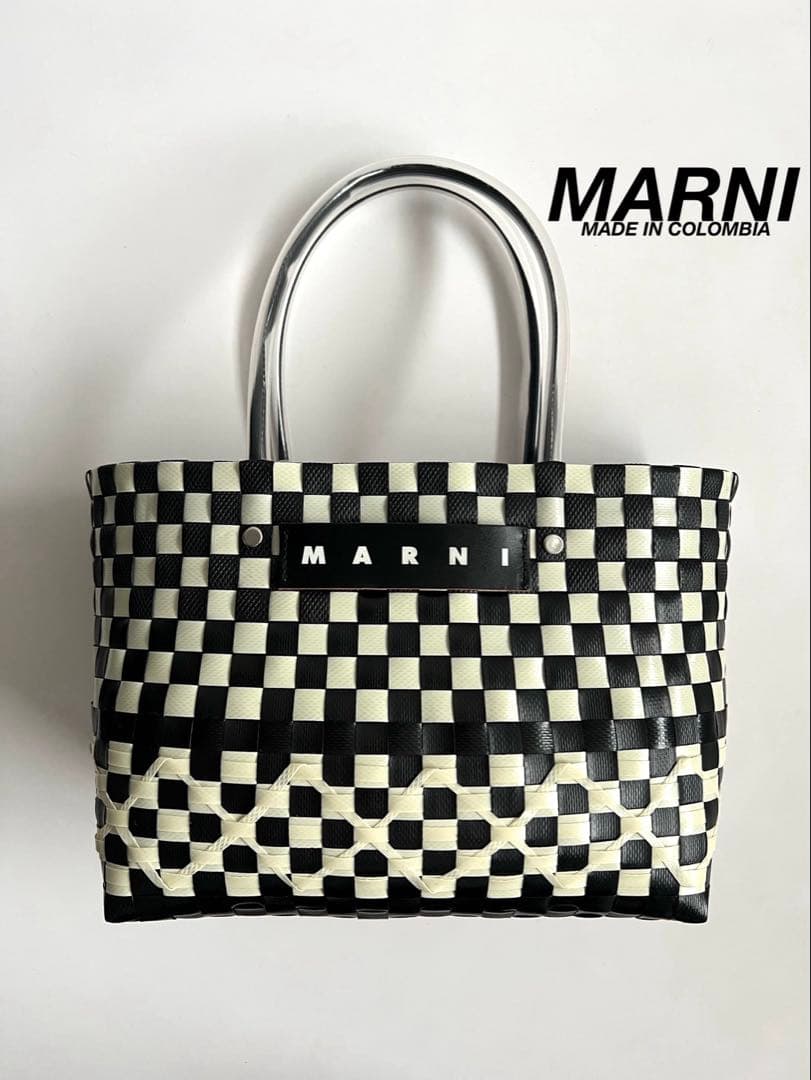 バッグ MARNI MARKET OVAL BASKET TOTE HAND BAG