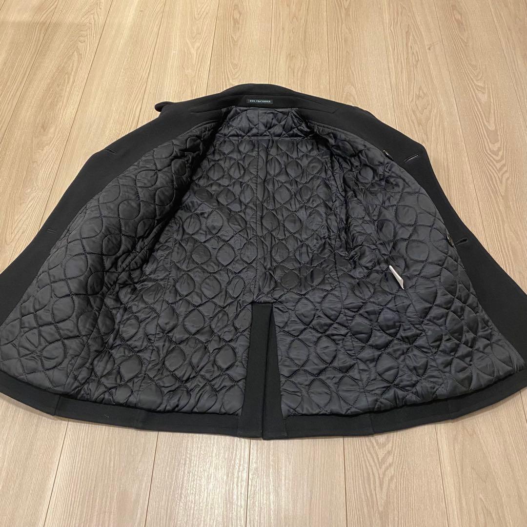 【美品・ラスト1点】CELT&COBRAケルト&コブラ Pコート ブラック XS