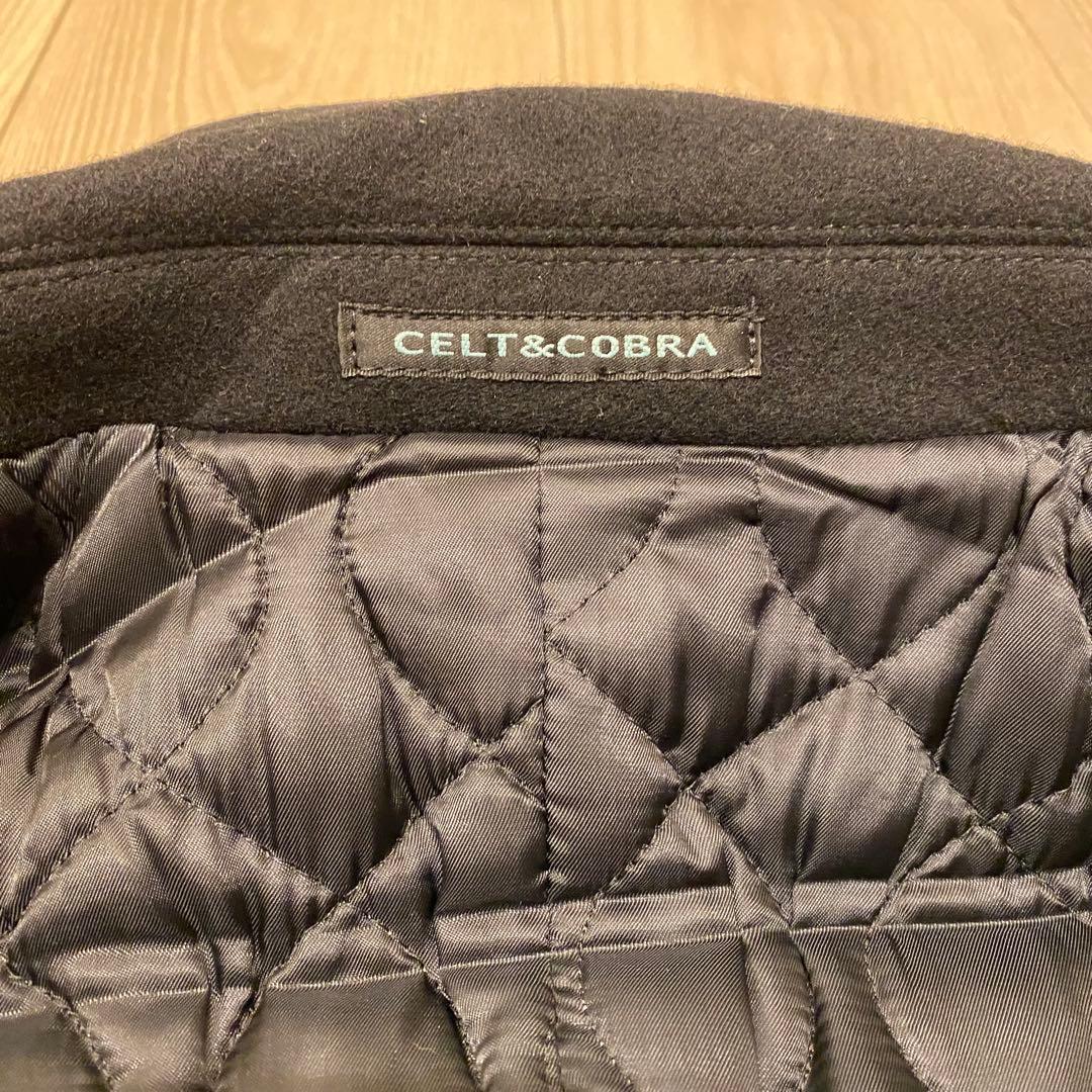 【美品・ラスト1点】CELT&COBRAケルト&コブラ Pコート ブラック XS