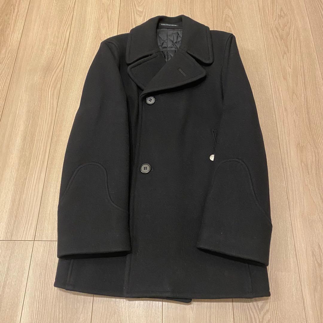 【美品・ラスト1点】CELT&COBRAケルト&コブラ Pコート ブラック XS