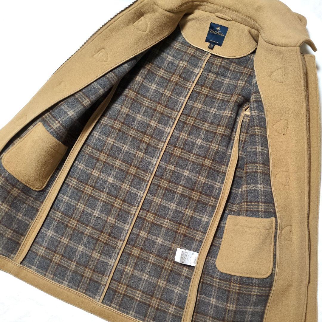 美品 ブルックスブラザーズ 肉厚 ダッフルコート フード付き XS