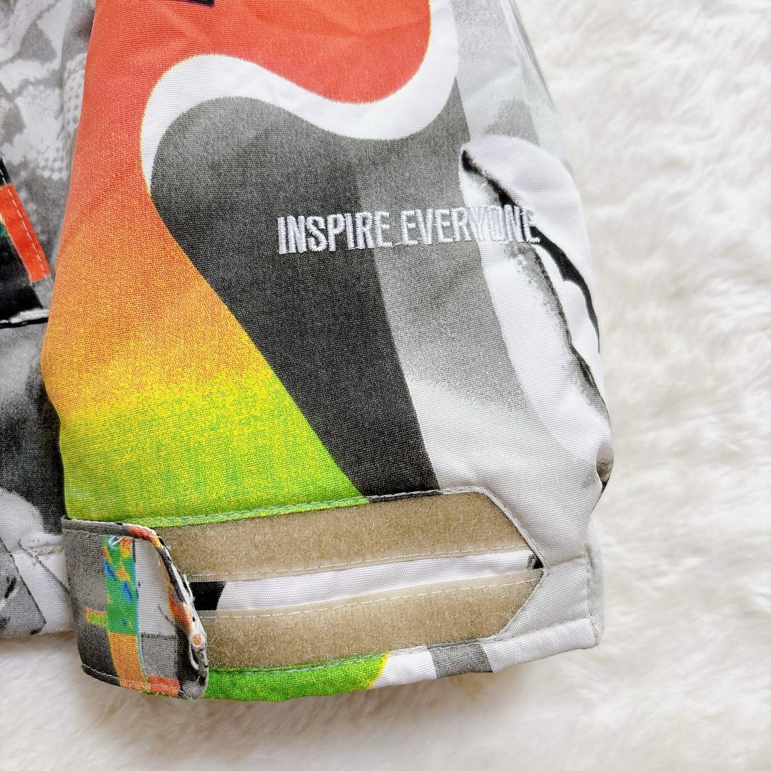 ボルコム スノーボードウェア スキー ジャケット L 総柄 派手 レディース