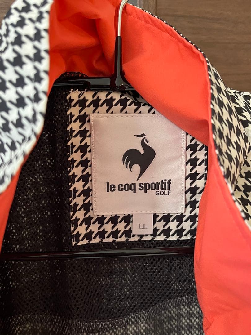 ルコック　チェック柄フード付きレインコート