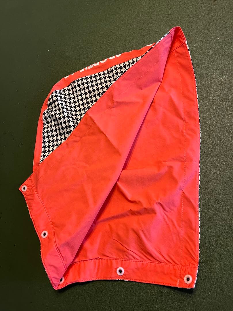 ルコック　チェック柄フード付きレインコート