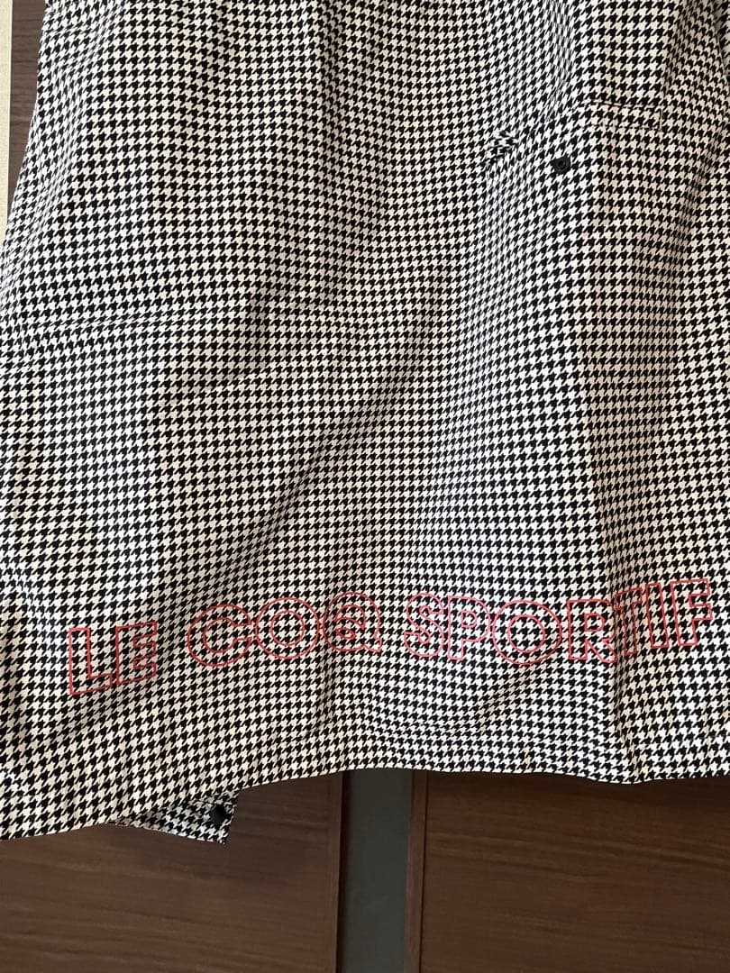ルコック　チェック柄フード付きレインコート