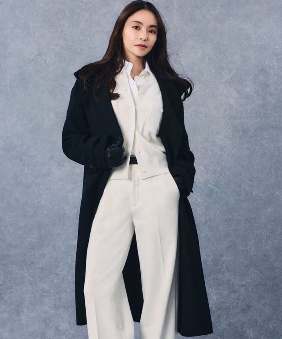 23区滝沢眞規子さん着用VERMANTECOPureリバー フード ロングコート