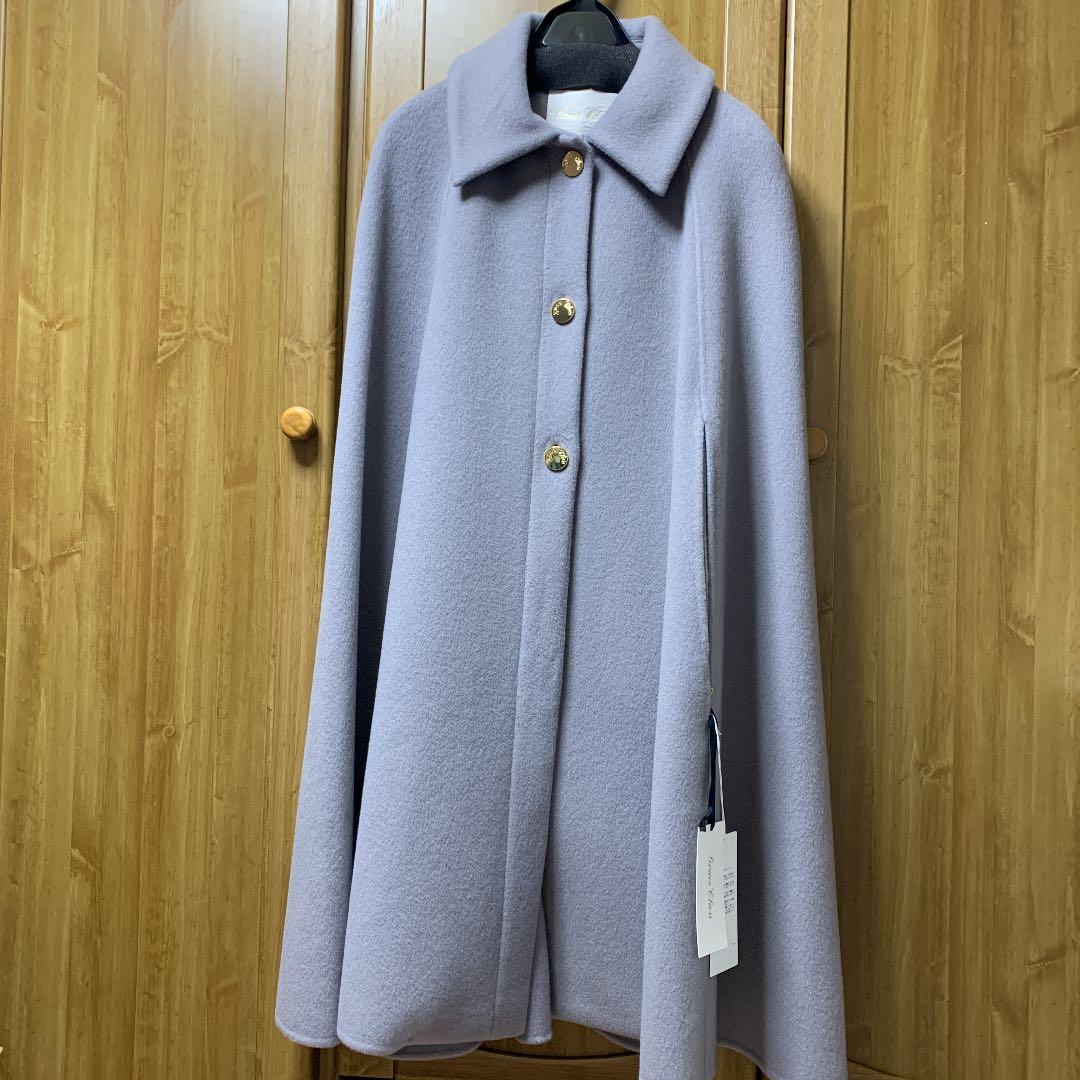 グレースコンチネンタル リバーケープコート ライトグレー 36