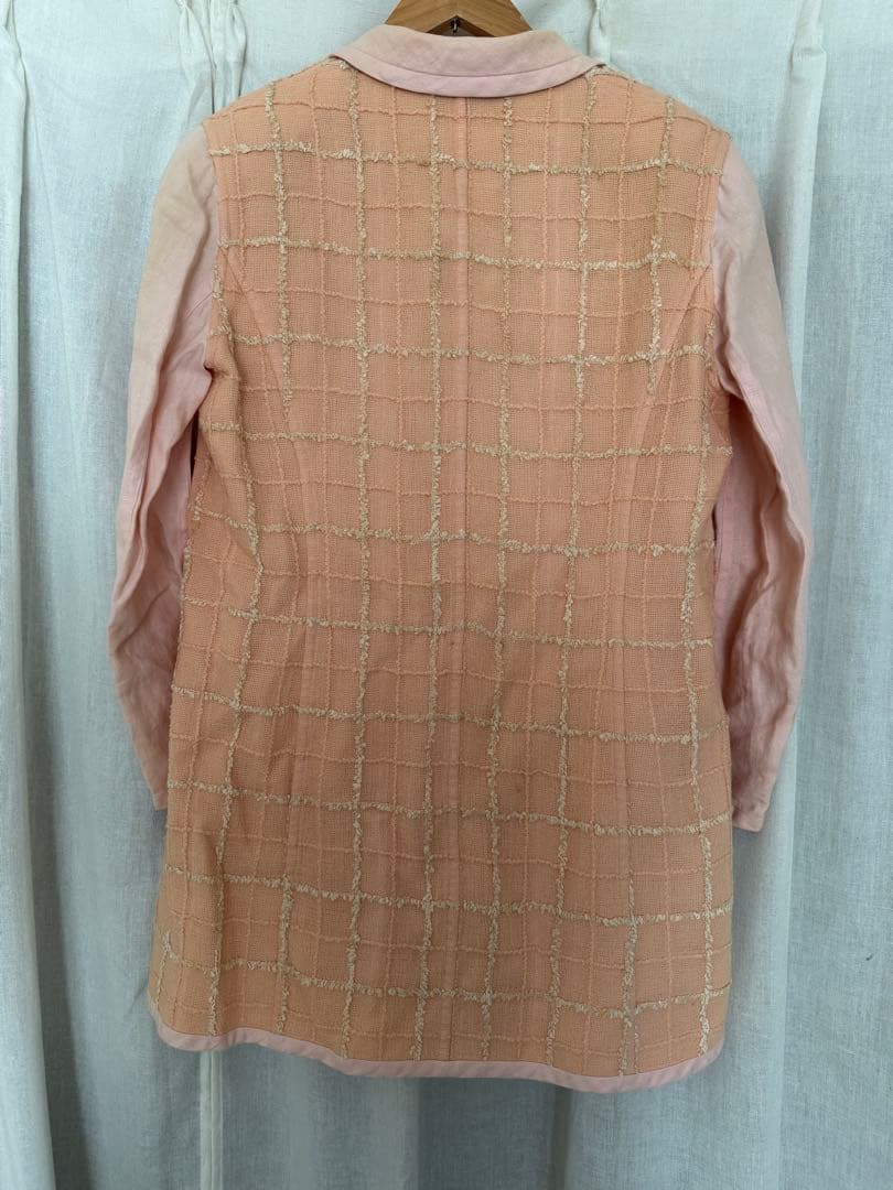 CHANEL アーカイブ 希少 ピンクツイード リネンセットアップ 90s