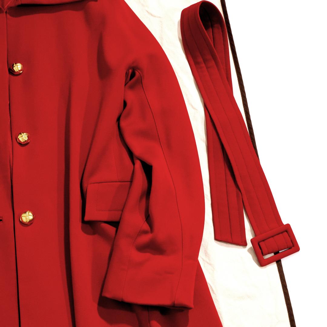 Vintage Hermes エルメス 金ボタン カシミヤ ロングコート 40