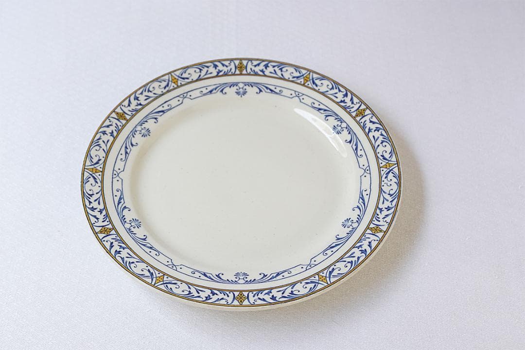 フランスアンティーク　クレイユモントロー　COLBERT　平皿　24.5cm