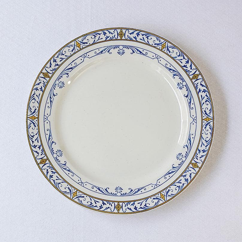 フランスアンティーク　クレイユモントロー　COLBERT　平皿　24.5cm